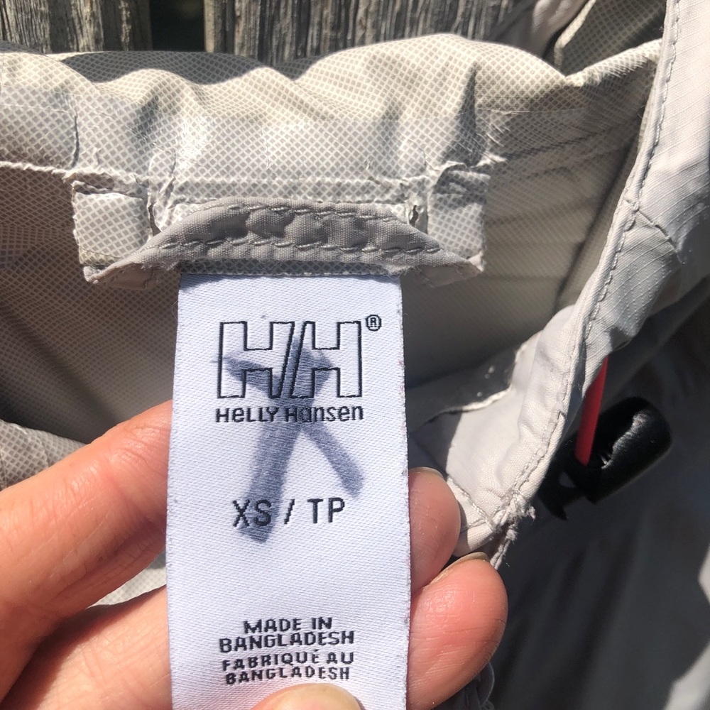 Helly Hansen Lightweight Gray Rain Jacket Size Xs - image 5